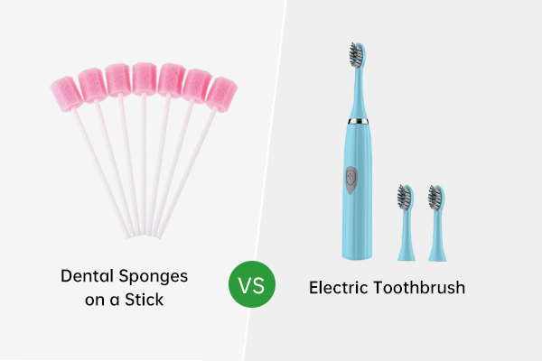 Dental Sponges on a Stick VS Electric Toothbrush